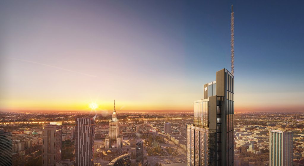 Varso Tower is a premium office tower in the heart of Warsaw located close to the Palace of Culture and Science.